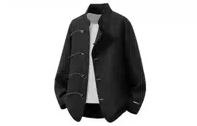 王者荣耀 新中式排扣中山装古装国风雅痞风西服时尚抗皱易打理休闲外套男士韩版大口袋宽松小英伦夹克高级感毕业典礼西装 标语款 男女同款