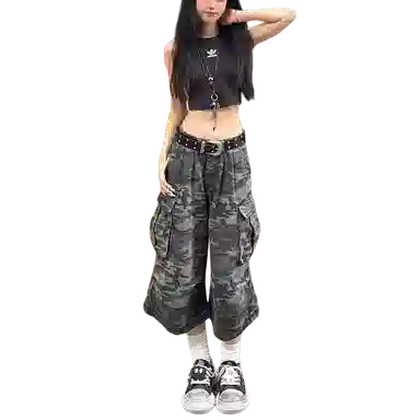 么宁 复古舒适百搭牛仔短裤 女款