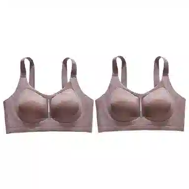 欧迪芬 欧迪芬 无痕轻薄亲肤透气上托聚拢防下垂收副乳无钢圈夏季清凉感两件装文胸 女款