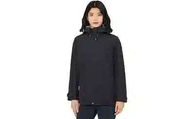 探路者 纯色拉链连帽三合一冲锋衣 女款