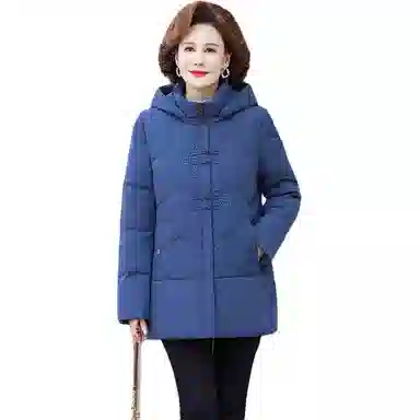 鸭鸭 纯色时尚休闲连帽简约舒适通勤长袖羽绒服 女款