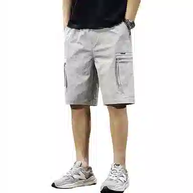 尘映 美式户外运动夏季潮流速干宽松直筒工装五分裤休闲短裤 男款