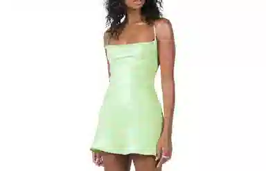 PRINCESS POLLY CELENA MINI DRESS GREEN GREEN