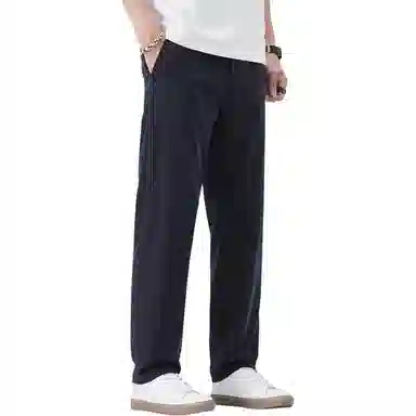 吉肯蒂 莱塞尔直筒裤子男夏季休闲裤天丝垂感舒适潮流百搭阔腿长裤 男款