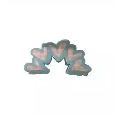 希铃 奶油系列碎花格纹蝴蝶结#好运 亚克力 发夹 女款