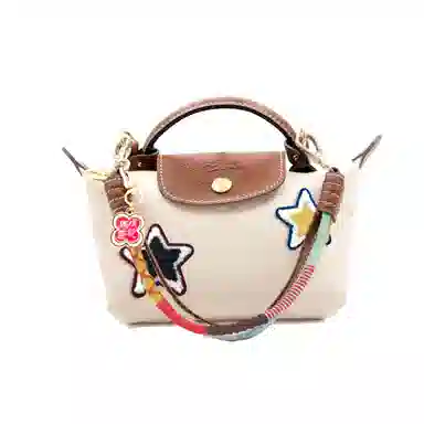 Longchamp Le Pliage 17 White Brown