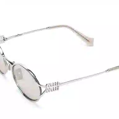 Miu Miu Oval Sunglasses Silver