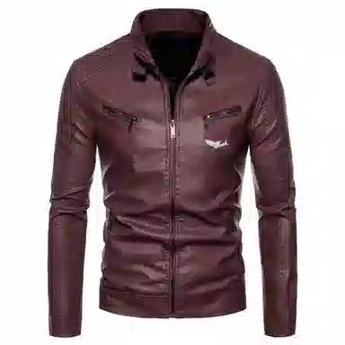 大白鲨 立领百搭潮流皮衣 男款