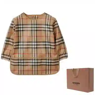 Burberry Kids Check Pullover Tee Beige