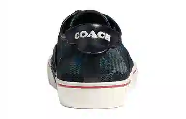 Coach Leather Low Top Sneakers Blue