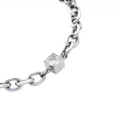 芊淑歆 几何设计 优雅简约精致闪耀时尚个性潮流独特可调节高级感首饰 钛钢 手链 男款