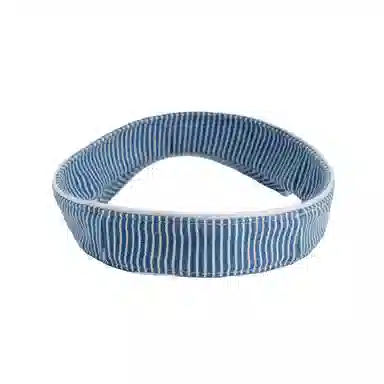 CELINE Denim Stripe Sun Hat Blue