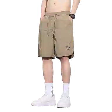 北极绒 美式复古时尚舒适高级感工装宽松薄款休闲短裤 男款