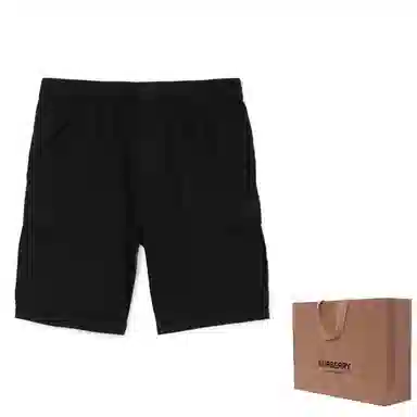 Burberry SS23 Logo Cotton Shorts Black