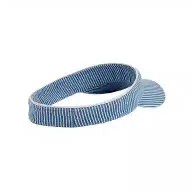 CELINE Denim Stripe Sun Hat Blue