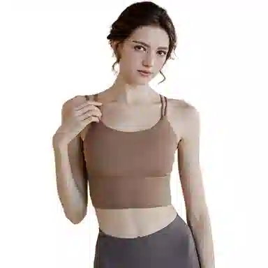 达兹 纯色防震固定胸垫跑步不上滑美背瑜伽健身运动内衣 女款