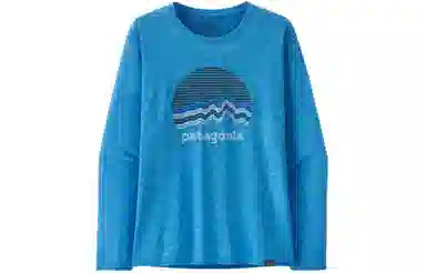 patagonia Women's Long-Sleeved Capilene Cool Daily Graphic Shirt C1logo T
