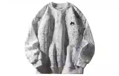 王者荣耀 美式复古扎染提花人物头像圆领肌理感套头外搭内穿舒适百搭长袖针织衫 铠款 男女同款