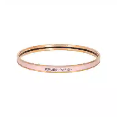 Hermes Enamel Bracelet Rose Gold