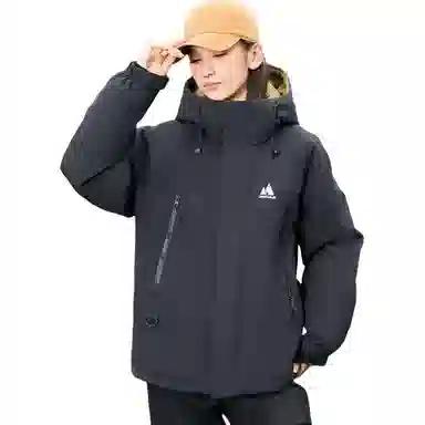 鸭鸭 纯色拉链简约羽绒服 女款