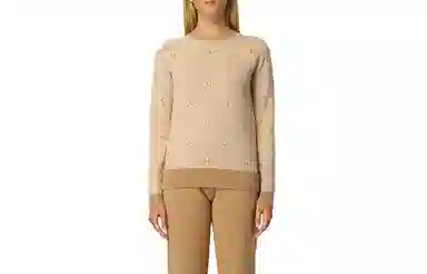 MAX MARA Diamond M Wool Sweater Beige