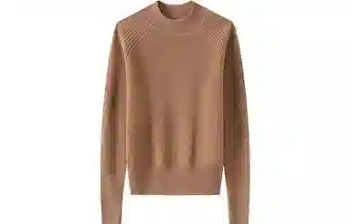 恒源祥 坑条半高领打底毛衣 女款