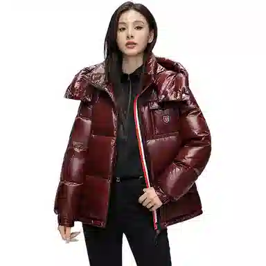 鸭鸭 时尚百搭加厚鸭绒保暖休闲短款连帽羽绒服 男女同款