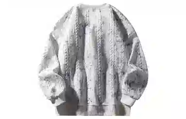 王者荣耀 美式复古扎染提花人物头像圆领肌理感套头外搭内穿舒适百搭长袖针织衫 铠款 男女同款