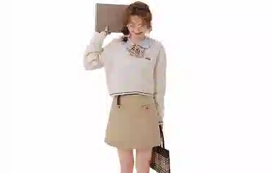 花栗鼠小姐 套头长袖针织衫 女款