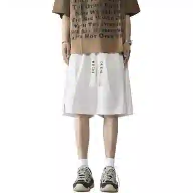 独驰 美式高街垂顺五分休闲短裤 男女同款