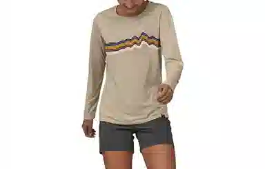 patagonia Women's Long-Sleeved Capilene Cool Daily Graphic Shirt C1logo T