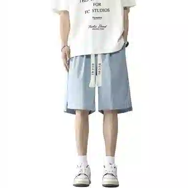 独驰 美式高街垂顺五分休闲短裤 男女同款