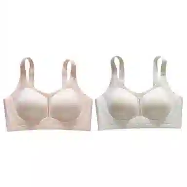 欧迪芬 欧迪芬 无痕轻薄亲肤透气上托聚拢防下垂收副乳无钢圈夏季清凉感两件装文胸 女款