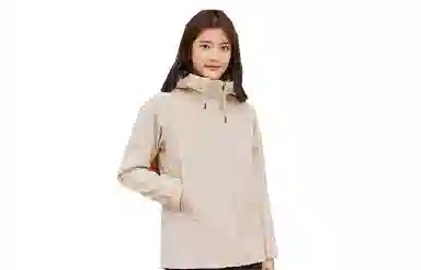 探路者 纯色拉链连帽三合一冲锋衣 女款