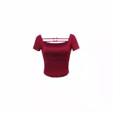 YGPRW U-Neck Bow Print Tee