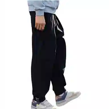 李宁 工装收口宽松休闲长裤 男款 黑色