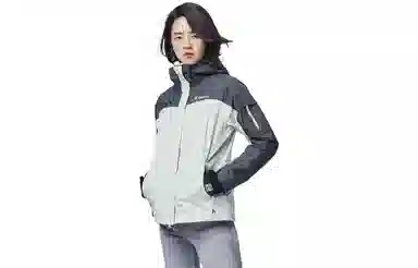 探路者 拼色可拆卸防风防水三合一冲锋衣 女款