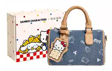 TOUTOU HelloKitty Boston Bag Denim Blue