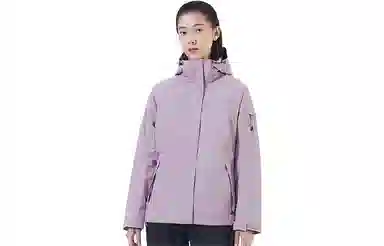 探路者 拼色可拆卸防风防水三合一冲锋衣 女款