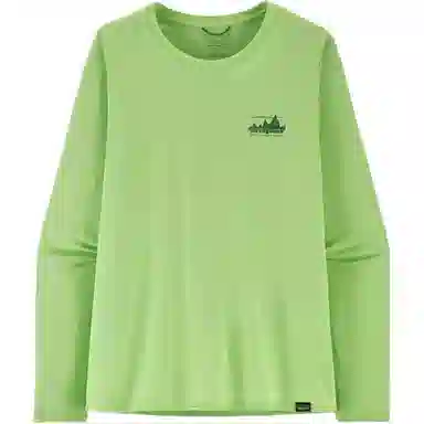 patagonia Women's Long-Sleeved Capilene Cool Daily Graphic Shirt C1logo T