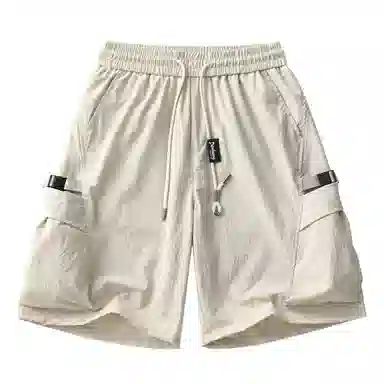 敦煌博物馆 美式街头多口袋机能飘带宽松薄款轻量化篮球裤百搭运动五分裤休闲短裤 男女同款