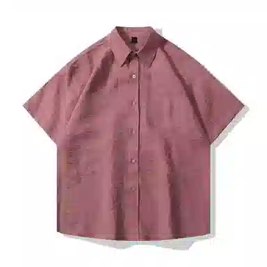 【dme】 日系纯色亚麻轻薄透气薄款宽松衬衣垂感简约休闲百搭衬衫 男女同款