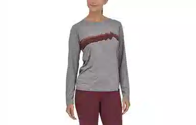 patagonia Women's Long-Sleeved Capilene Cool Daily Graphic Shirt C1logo T