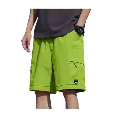 北极绒 时尚舒适潮流裤子运动五分裤薄款宽松户外速干冰丝潮牌休闲短裤 男款