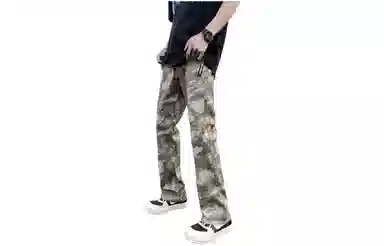 大卫贝肯 美式品牌吊坠高街宽松直筒拼接中性机能长裤百搭户外牛仔裤 男女同款