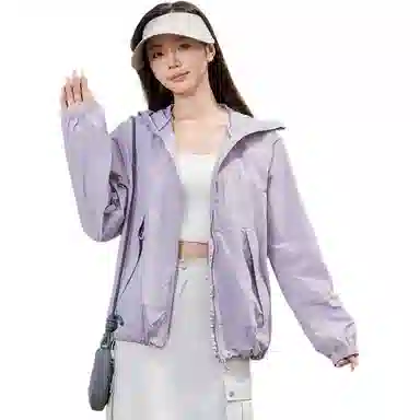 黑恐龙 户外运动皮肤衣出行连帽简约百搭宽松舒适透气潮牌长袖防晒服 男女同款