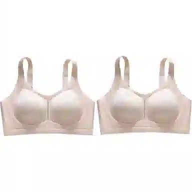 欧迪芬 欧迪芬 无痕轻薄亲肤透气上托聚拢防下垂收副乳无钢圈夏季清凉感两件装文胸 女款