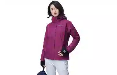 探路者 拼色可拆卸防风防水三合一冲锋衣 女款