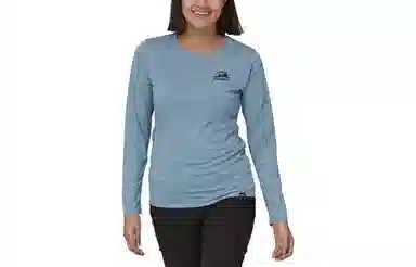 patagonia Women's Long-Sleeved Capilene Cool Daily Graphic Shirt C1logo T
