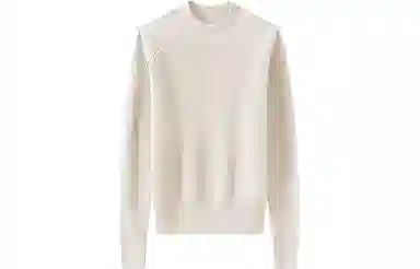 恒源祥 坑条半高领打底毛衣 女款